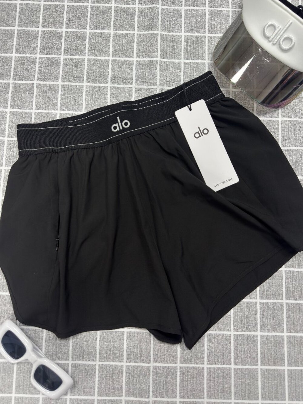Clean Girl Court Style🥰ALO Yoga Match Point Short Black Tennis Shorts NWT❣